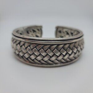 925 Sterling Woven Cuff Bracelet